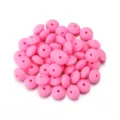 Pink silicone abacus beads flat round spacer beads for DIY bracelet jewelry making 20pcs - 20 Pieces Set / Butterfly Pink