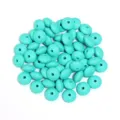 Cyan silicone abacus beads spacer beads for DIY bracelets jewelry making accessories pack - 20 Pieces Set / Turquoise Green