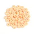 Silicone round flat abacus beads for DIY bracelets jewelry making accessories craft - 20 Pieces Set / Light Yellow