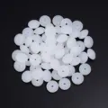 White silicone flat round spacer beads for diy jewelry making accessories variant. - 20 Pieces Set / Translucent White