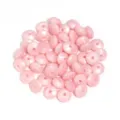 Pink silicone abacus beads spacer beads candy color DIY jewelry making accessories charm - 20 Pieces Set / Pearlescent Pink