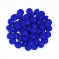 Blue silicone abacus beads spacer charms for DIY jewelry making bracelets and necklace craft items - 20 Pieces Set / Navy Blue