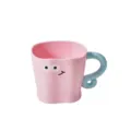 Joli gobelet de bain de bouche dessin animé avec poignée, design drôle, tasse à brosse à dents. - Rose