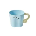 Tasse de lavage de dessin animé mignonne avec yeux drôles et poignée, gobelet de brosse à dents portable - Bleu