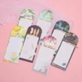 Creative magnetic memo pad set with cute botanical prints and a mini wooden pencil. - Colorful Creative Style
