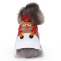 Christmas pet dog sweater cute reindeer knit winter warm puppy apparel red white clothing - MYD100 Cute Deer Sweater