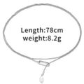 Collana lunga a catena multi-filo con ciondolo di perle da donna autunno inverno - Collana Lunga a Più Fili con Pendente di Perla (2310BJ19755XL)