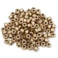 Perles barils en acrylique doré à grand trou pour chaînes de téléphone et bijoux DIY - Style Or Électroplaqué