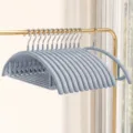 Antislip kledinghangers zware kwaliteit schoudervrije grijze kleerhangers voor kast - 10 stuks / Rustig Grijs