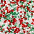 Gemengde parels en strass stenen DIY harsvulling knutselralen voor handgemaakte sieraden. - 20g/Verpakking / Rood groen & wit kerstkleuren