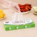 Disposable TPE gloves thick stretch plastic food grade kitchen restaurant box packed 100pcs - S / Clear
