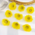 Gele kunstmatige klaproos bloemhoofdjes voor DIY handwerk, huwelijk en feestdecoratie. - Geel