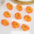 Kunstmatige oranje klaproos bloemhoofdjes voor DIY knutselen, huwelijksdecoratie en bloemstukken. - Oranje