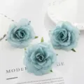 Kunstmatige blauwe pioenrozen bloemen voor DIY bruiloft decoratieve bloemstuk 3st - Blauw