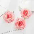 Artificial peony flower heads for DIY wedding crafts, home decor, and creative gifts. - Watermelon red