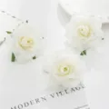 White artificial peony flowers for DIY wedding decor, wreath accessories and craft projects - White
