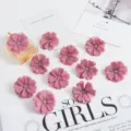 Mauve kunstmatige madeliefje bloemen voor DIY ambacht bruiloft hoofddeksel haaraccessoires - Roségoud