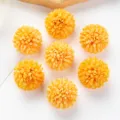 Kunstmatige gele bloemhoofdjes zijden bloemen voor DIY bruiloft thuis feest decor 8st - Oranje