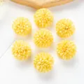 Yellow artificial hydrangea silk flower heads for DIY crafts and home wedding decor. - Yellow