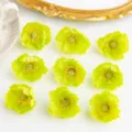 Kunstmatige klaproos bloemhoofdjes groen DIY accessoires handwerk feest huwelijk decor - Fluorescerend Groen