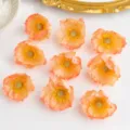 Kunstmatige klaproos bloemhoofdjes, oranje zijden bloemen voor DIY ambachten, bruiloft decor. - Oranje