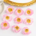 Artificial pink poppy flower heads for DIY crafts, apparel accessories, and wedding decor. - Pink