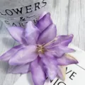 Artificial Purple Lily Flower 12cm Simulation Floral Decor for Wedding Party Home - Light Purple