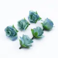 Testine di fiori di rose blu in seta artificiale per decorazione festa matrimonio casa fai - Blu
