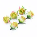 Set di teste di rose in seta artificiale, perfetto per decorazioni casa nozze fai da te. - Bianco e Verde