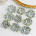 Artificial peony flower heads silk flowers DIY craft hair accessories wreath decorative items - Dark Blue