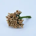 Artificial gold stamen berry bunch for DIY craft garlands wrist flowers gift box decoration. - Gold