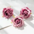 European artificial small rose silk flowers for wedding home decor DIY craft hat decoration - Fuschia