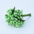 Green artificial stamen berry bunch for DIY wedding craft, garland and gift box decoration. - Grass Green