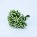 Artificial green small berry crystal gypsum beads bouquet for DIY craft wedding decor. - Bean Green