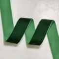 Dark Green Single Sided Velvet Ribbon for Gift Wrapping Hair Bows Christmas Crafts - 2.5cm (5 Yards) / Dark Green