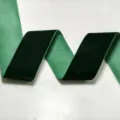 Green velvet ribbon single sided flocking webbing for handmade hair accessories and gift wrapping. - 4cm (5 Yards) / Dark Green