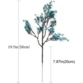 Artificial Blue Baby's Breath Silk Flower Branch for Wedding Home Decor Arrangement - Dark Blue