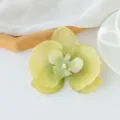 Artificial textured phalaenopsis orchid flower head for DIY hair accessories and decor. - Autumn Green