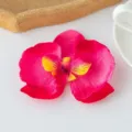 Artificial Phalaenopsis orchid flower head for hair clips, DIY crafts and cake decoration. - Rose Red
