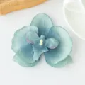 Artificial textured phalaenopsis orchid flower head for DIY crafts hair clips decor - Blue