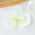 Artificial white phalaenopsis flower head for hair clips DIY crafts and cake decoration. - Spring White
