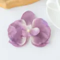 Artificial phalaenopsis flower head purple fake orchid for DIY hair accessories and decor - Purple