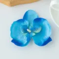 Blue artificial phalaenopsis orchid flower head fabric material hair accessory DIY craft decor - Spring Orchid Color