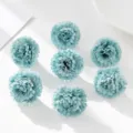 Blue artificial ball chrysanthemum flowers silk DIY wedding garland hat hair accessories - Lake Blue