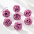 Artificial silk chrysanthemum flower heads purple DIY wedding wreath apparel accessories - Rose Red