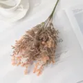 Bouquet de fleurs de lavande floquées artificielles fausse plante pour déco maison - Orange