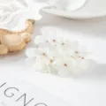 Weiße künstliche Hortensien Blumen DIY handgemachte Materialien für Haarschmuck - Milchweiß