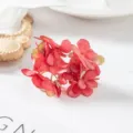 Künstliche Hortensien Blütenköpfe für DIY Handwerk, Hochzeits Haaraccessoires und Heimdeko. - Rot