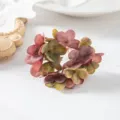 Künstliche Hortensie DIY Blume, Vintage Farbverlauf handgemachte Brautkopfbedeckung Material. - Kaffee Grün