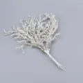 Rama de árbol de nieve escarchada artificial ramita de simulación para decoración de boda blanco - Plateado